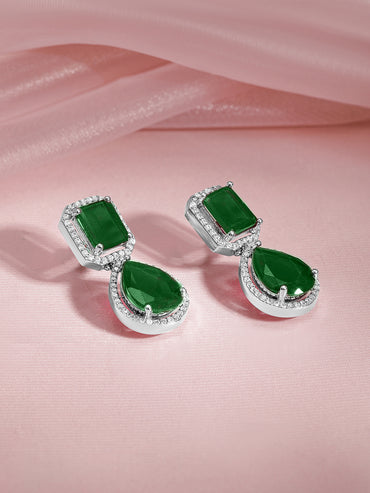 Premium Radiance American Diamond Zirconia Drop Earrings