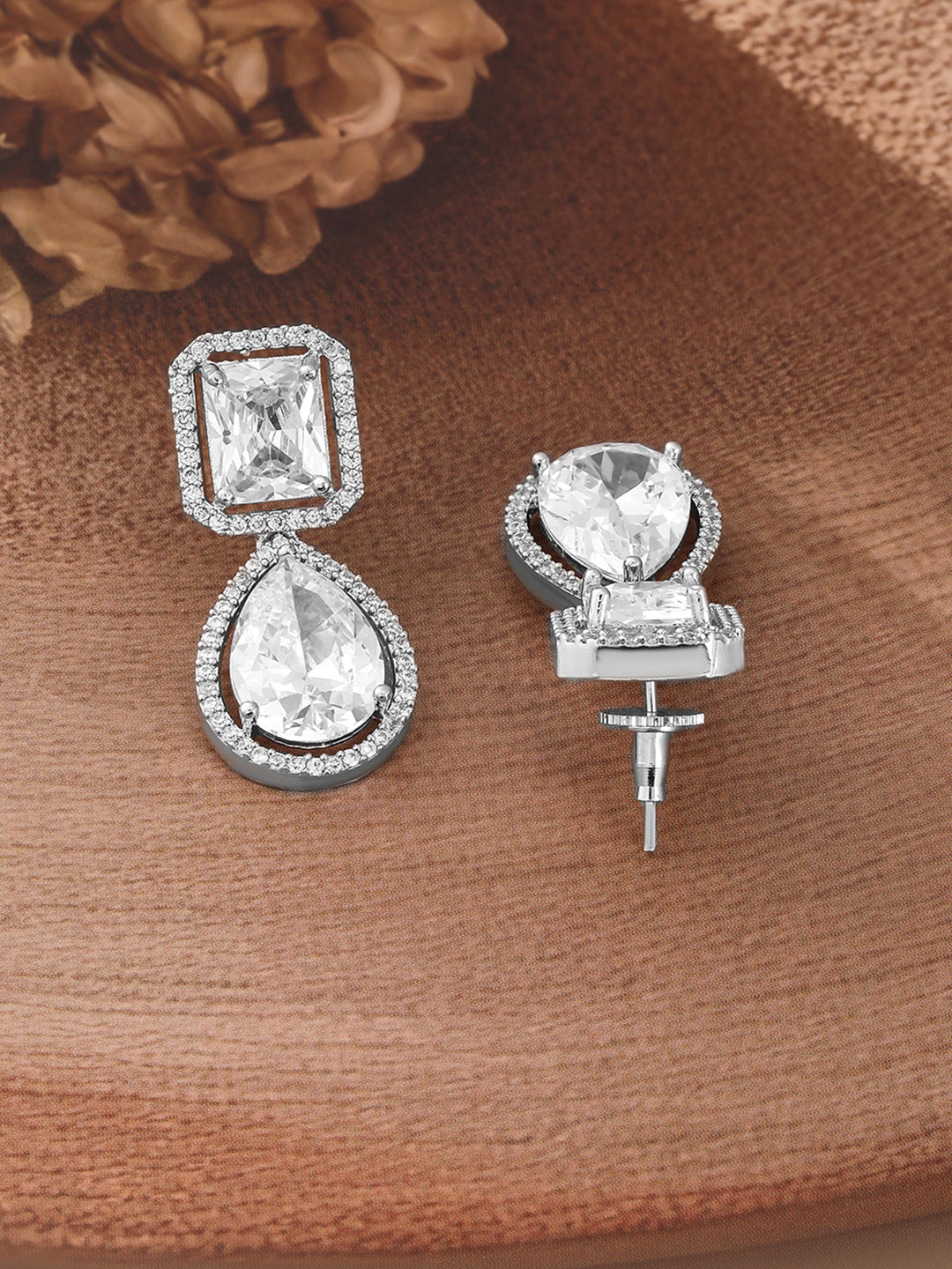 Premium Radiance American Diamond Zirconia Drop Earrings