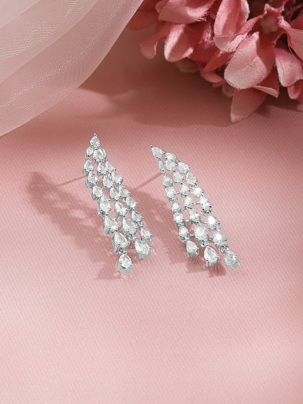 Sparkling American Diamond Dangler Earrings