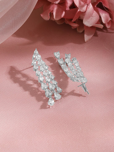 Sparkling American Diamond Dangler Earrings