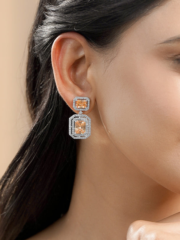 Champagne Minimal Glam Western Drop Earrings