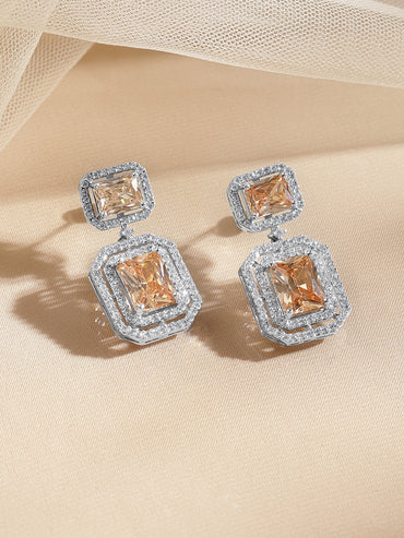 Champagne Minimal Glam Western Drop Earrings