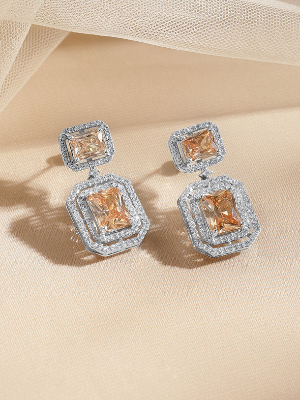 Champagne Minimal Glam Western Drop Earrings