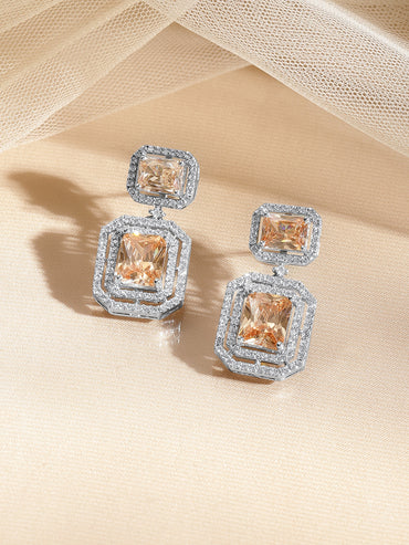 Champagne Minimal Glam Western Drop Earrings