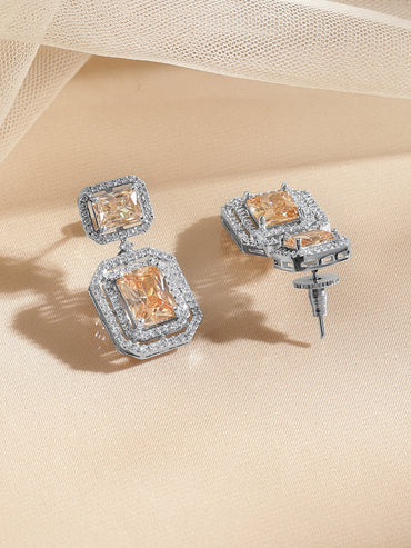 Champagne Minimal Glam Western Drop Earrings