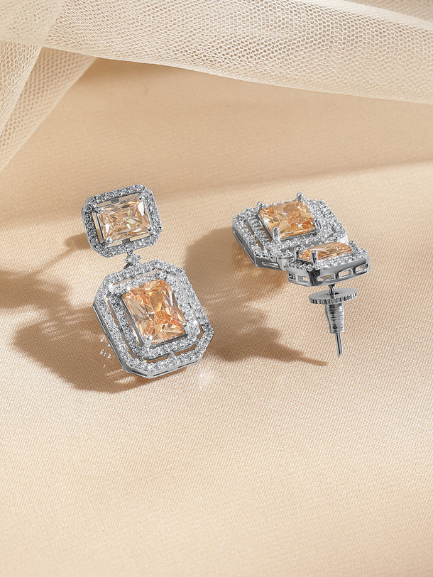 Champagne Minimal Glam Western Drop Earrings