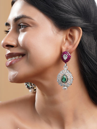 Signature Pearl Crystal Drop Earrings