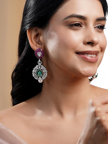 Signature Pearl Crystal Drop Earrings