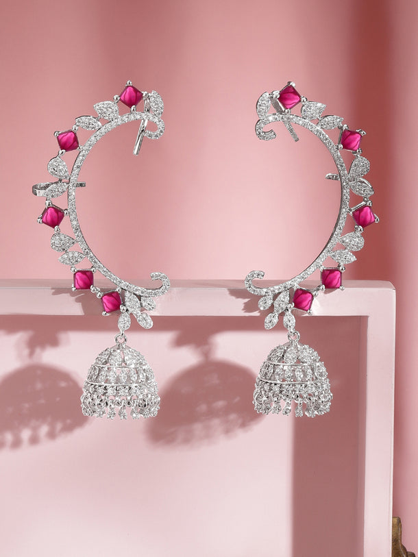 Festive Sparkle Ear Cuff Jhumka Earrings