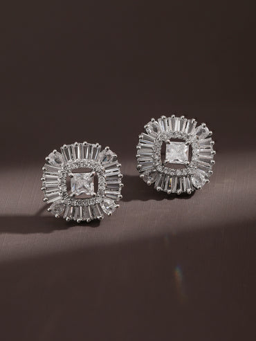 Sophisticated Crystal Stud Earrings