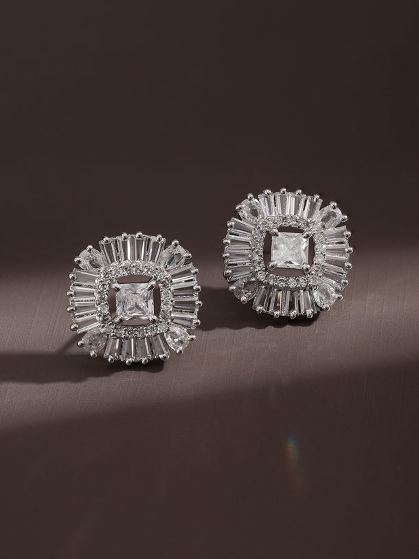 Sophisticated Crystal Stud Earrings