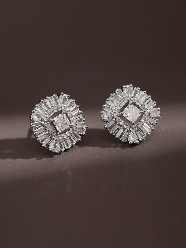 Sophisticated Crystal Stud Earrings
