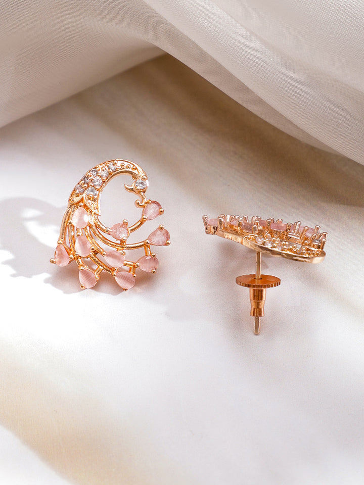 Pastel Blossom Rose Gold Stud Earrings