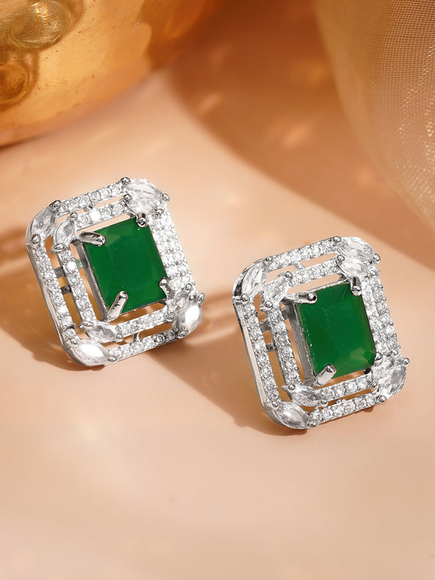 Evening Luxe Emerald Stud Earrings