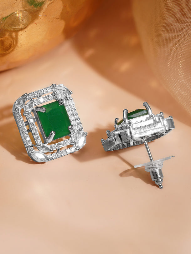 Evening Luxe Emerald Stud Earrings