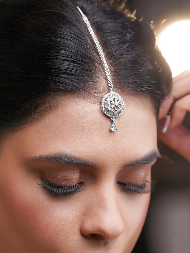 Cocktail Shine American Diamond Maangtikka