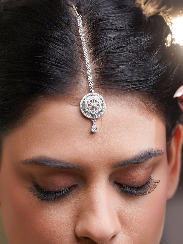 Cocktail Shine American Diamond Maangtikka