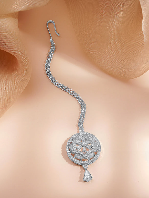 Cocktail Shine American Diamond Maangtikka