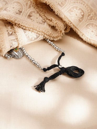 Vintage Oxidised Dual Tone Statement Necklace