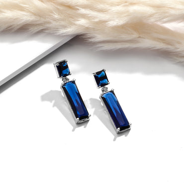 American Diamond Zirconia Sapphire Necklace Set