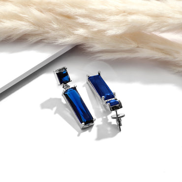 American Diamond Zirconia Sapphire Necklace Set