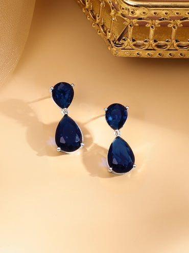 Chic Saphire Blue Necklace Set