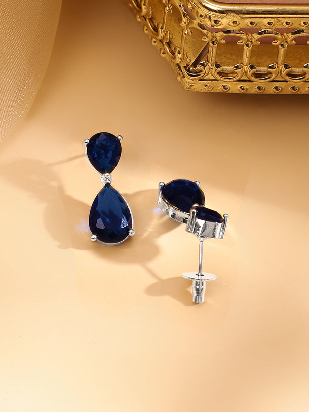 Chic Saphire Blue Necklace Set