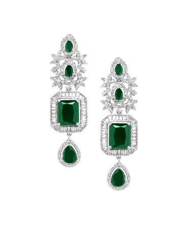 Green American Diamond Zirconia Studded Necklace Set