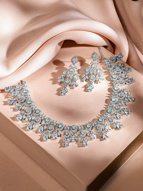 Necklace Set In American Diamond Zirconia