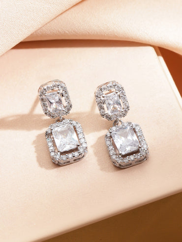 American Diamond Zircon White necklace Set