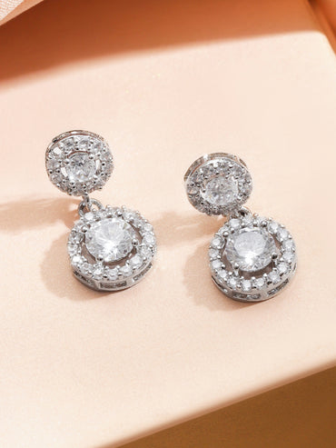 White American Diamond Zirconia Necklace Set