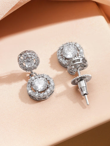 White American Diamond Zirconia Necklace Set