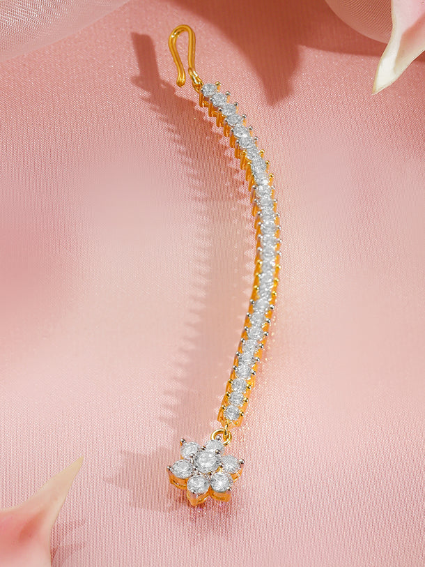 Floral Diamond Elegance Maangtikka