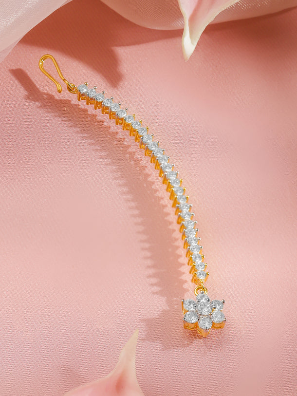 Floral Diamond Elegance Maangtikka