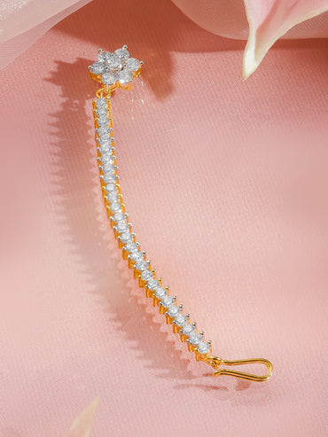 Floral Diamond Elegance Maangtikka