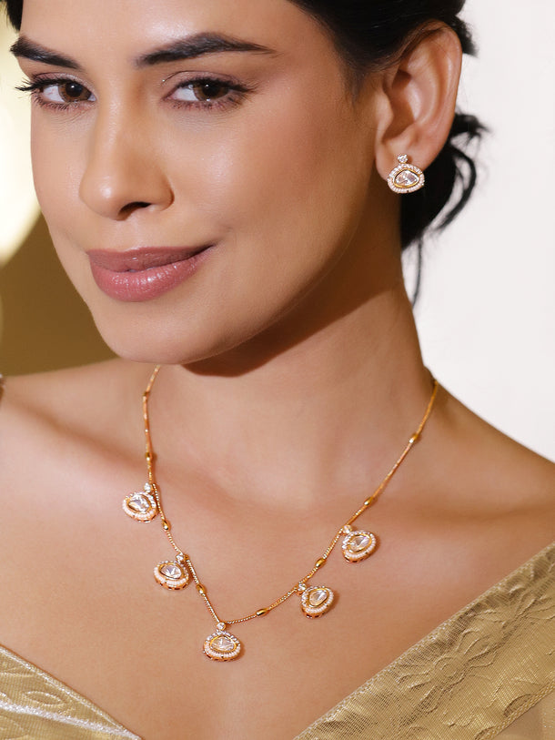 Dewdrops Kundan Necklace Set