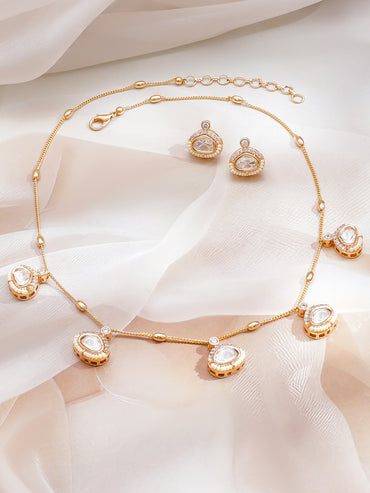 Dewdrops Kundan Necklace Set