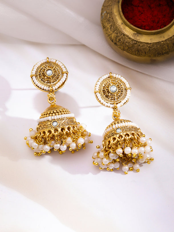 Regal Trinity Necklace with Jhumka