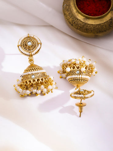 Regal Trinity Necklace with Jhumka