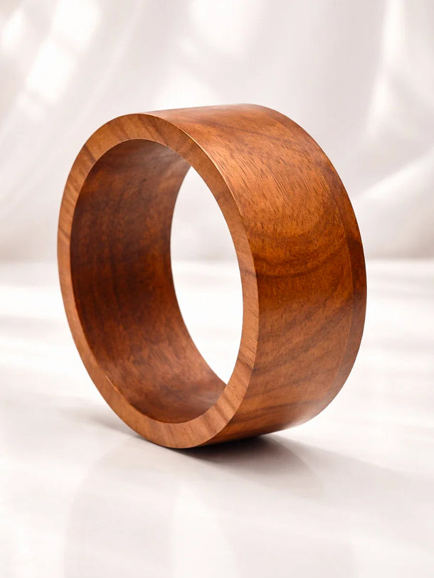 Classic Brown Wooden Bangle Bracelet