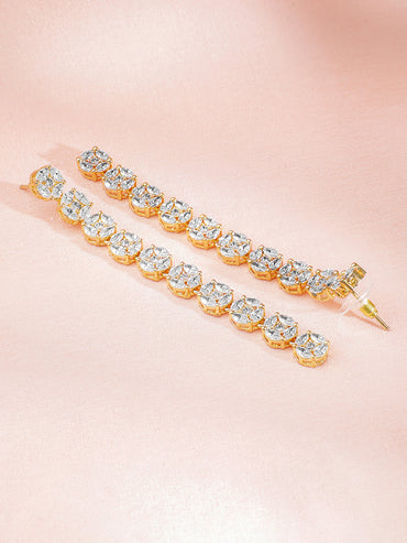 Silver Tinkle American Diamond Zirconia Danglers