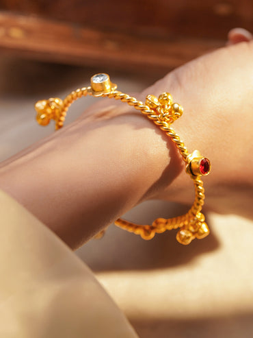 Ghungroo Rhythm Gold Kada Bangle