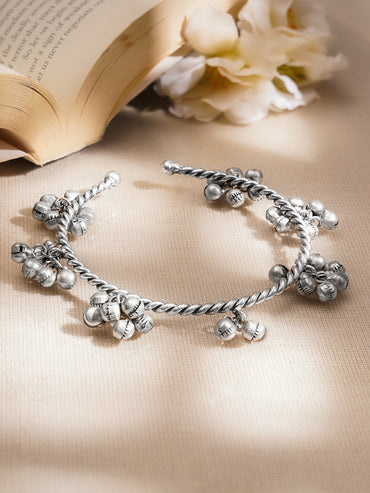 Antique Oxidised Twisted Kada Bracelet