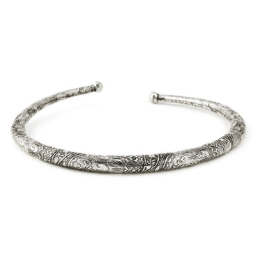 Rubans Oxidized Silver Plated Floral and Geometric Design Statement Choker Necklace