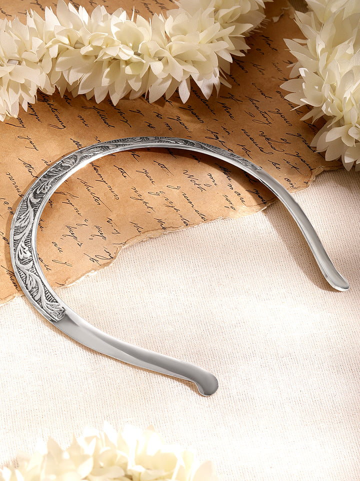 Rubans Brass Rhodium-Plated Necklace