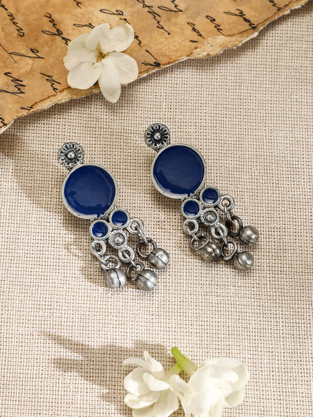 Multicolor Floral Drop Choker Set