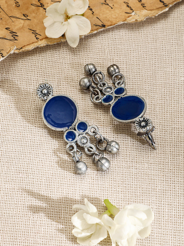 Multicolor Floral Drop Choker Set