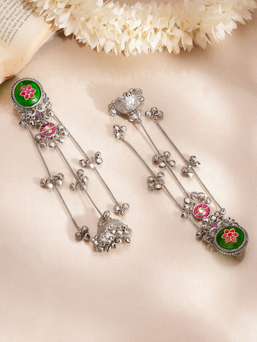 Oxidised Kashmiri Jhumka Dangler Earrings