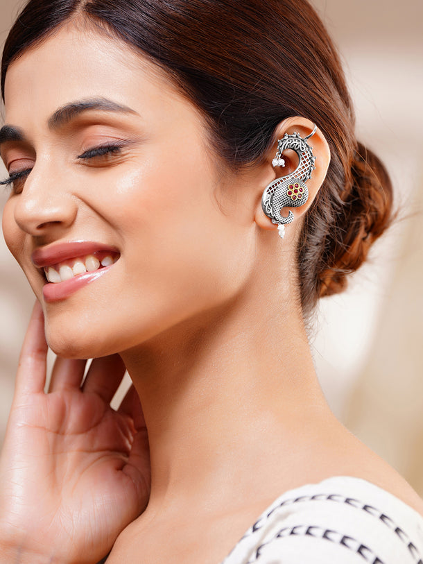 Antique Oxidised Statement Earcuff Earrings