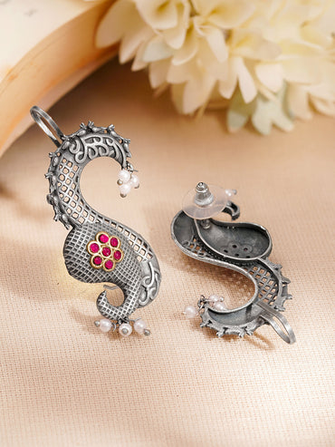 Antique Oxidised Statement Earcuff Earrings